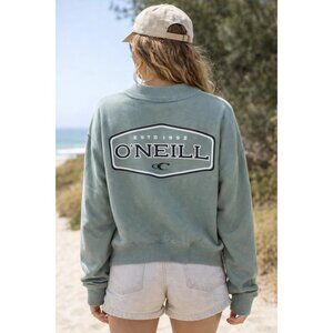 O'Neill Moment crop Pullover fleece Green sweatshirt NWOT size Medium